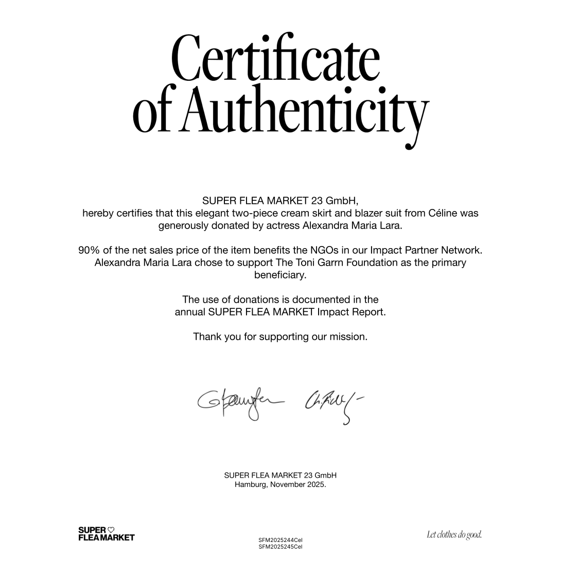 Super Flea Market+Celine+White Blazer+Alexandra Maria Lara+certificate